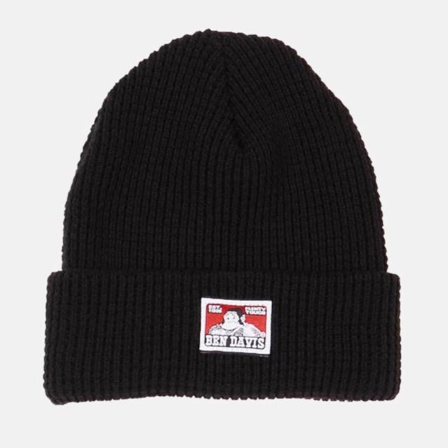 Waffle Knit Beanie - Black