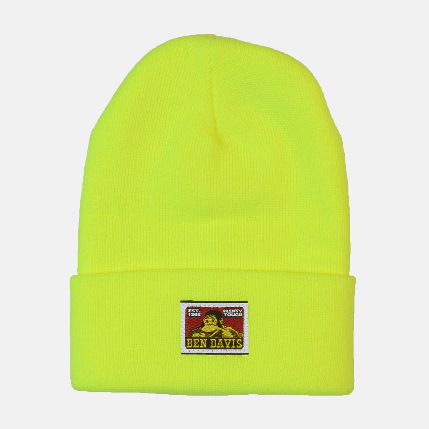 Cuffed Knit Beanie - Safety Yellow