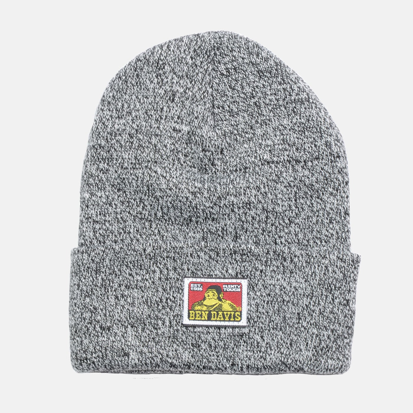 Cuffed Knit Beanie - Marled Black